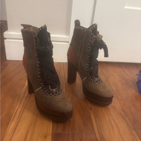 Rag & Bone Brown and Black Heeled Boots
